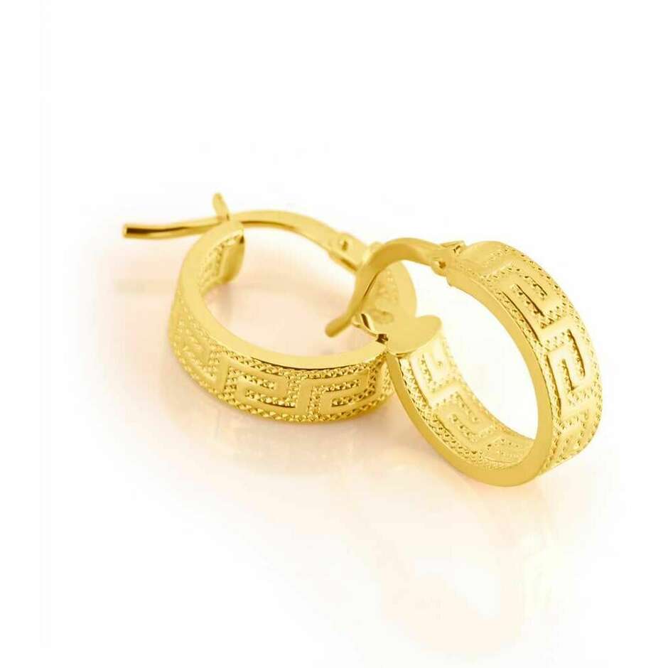 Stroili Women's Hoop Earrings in Yellow Gold 10mm