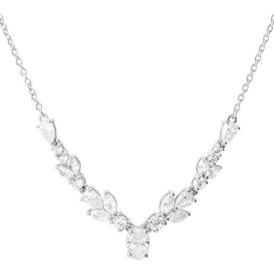 Stroili Women's Necklace in Silver with White Zircons