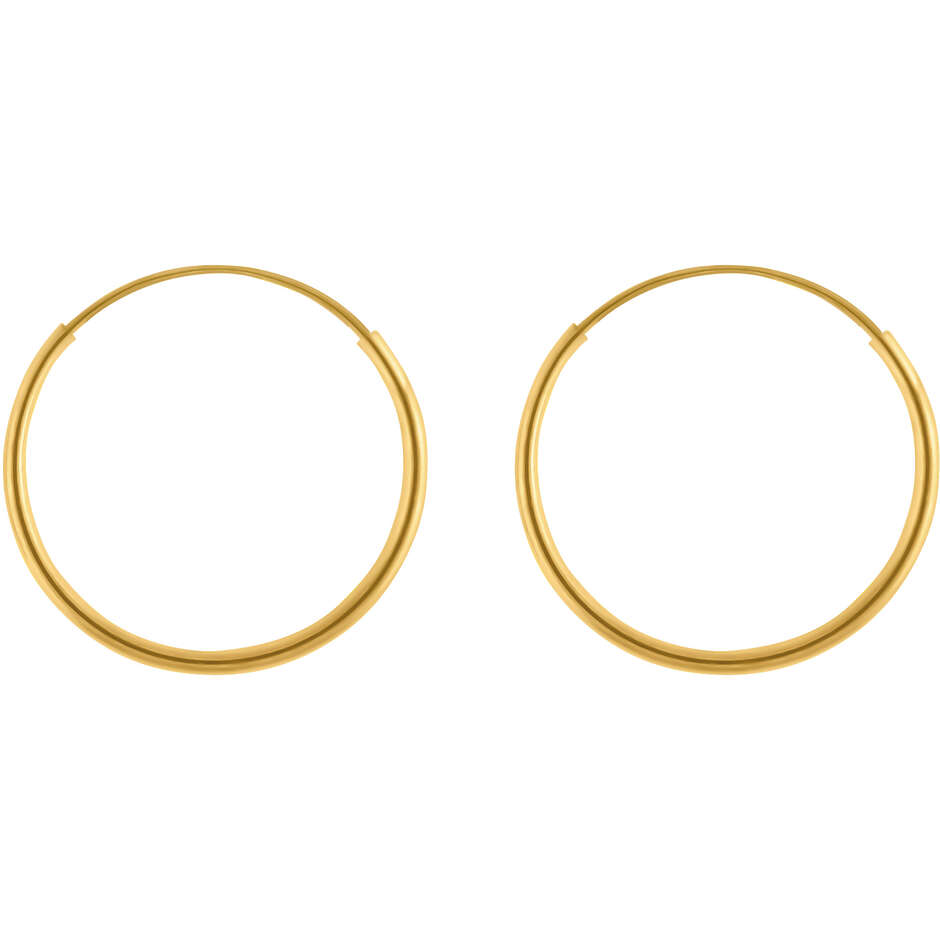 Stroili yellow gold hoop earrings