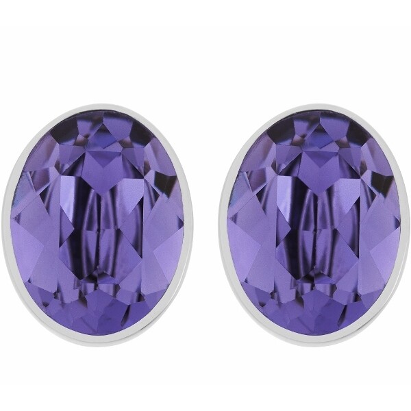 Swarovski Bis Purple Earrings