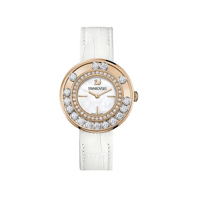 Swarovski Lovely Crystals White Rose Gold Tone watch