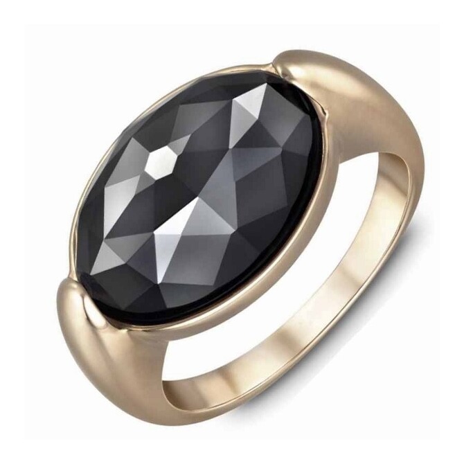 Swarovski Vanilla Jet Hematite ring