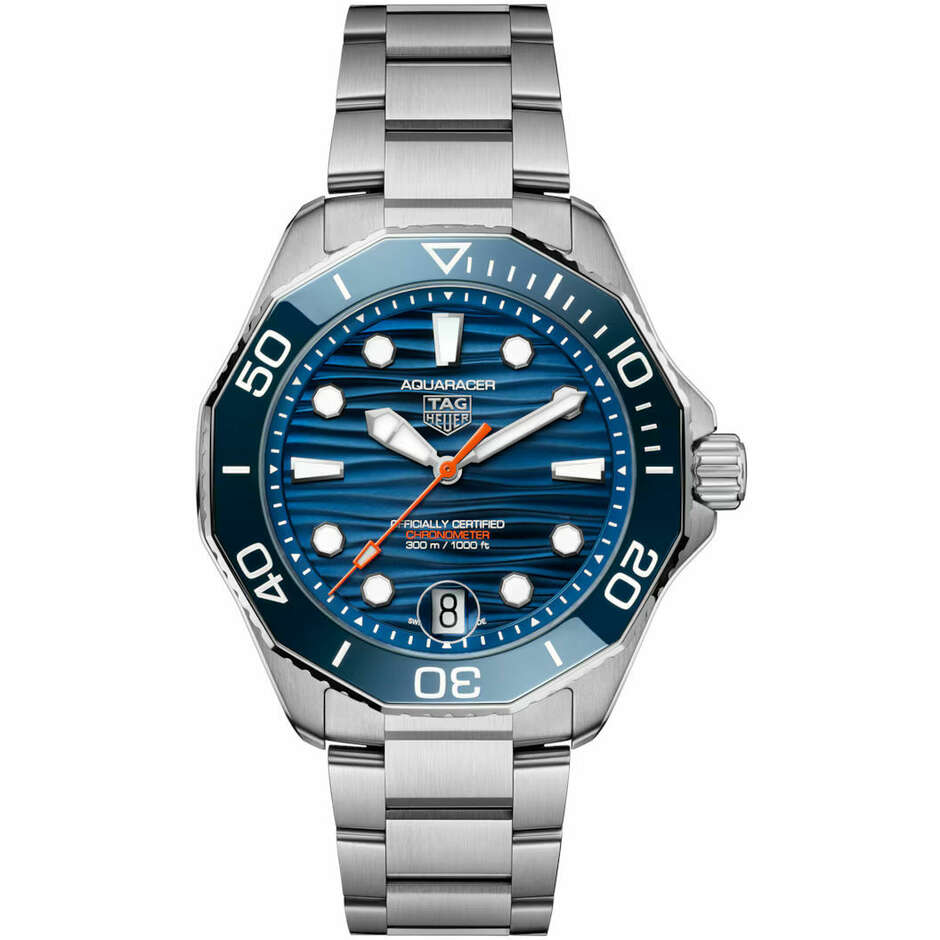 Tag Heuer Aquaracer 300 blue watch with TH31-00 COSC