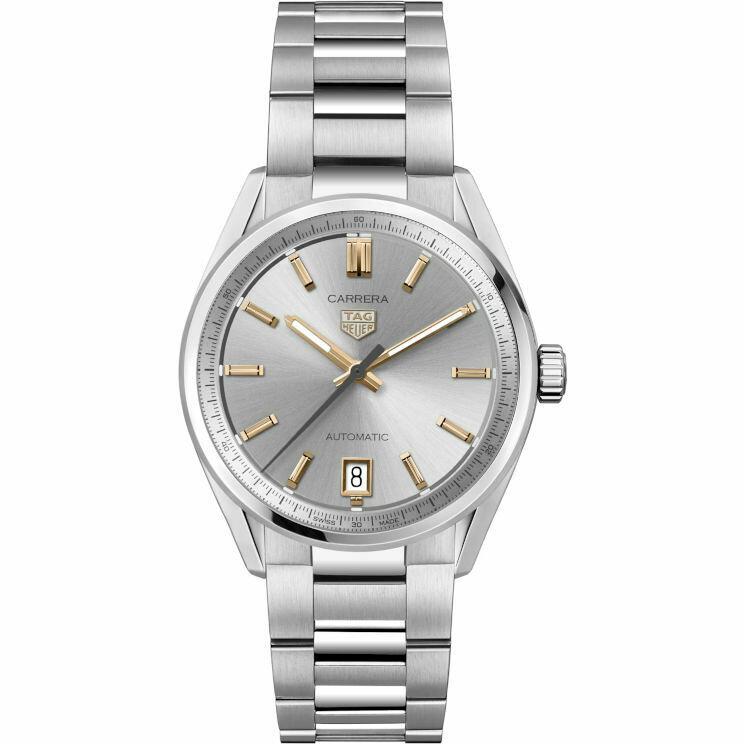 Tag Heuer Carrera 36mm silver dial watch