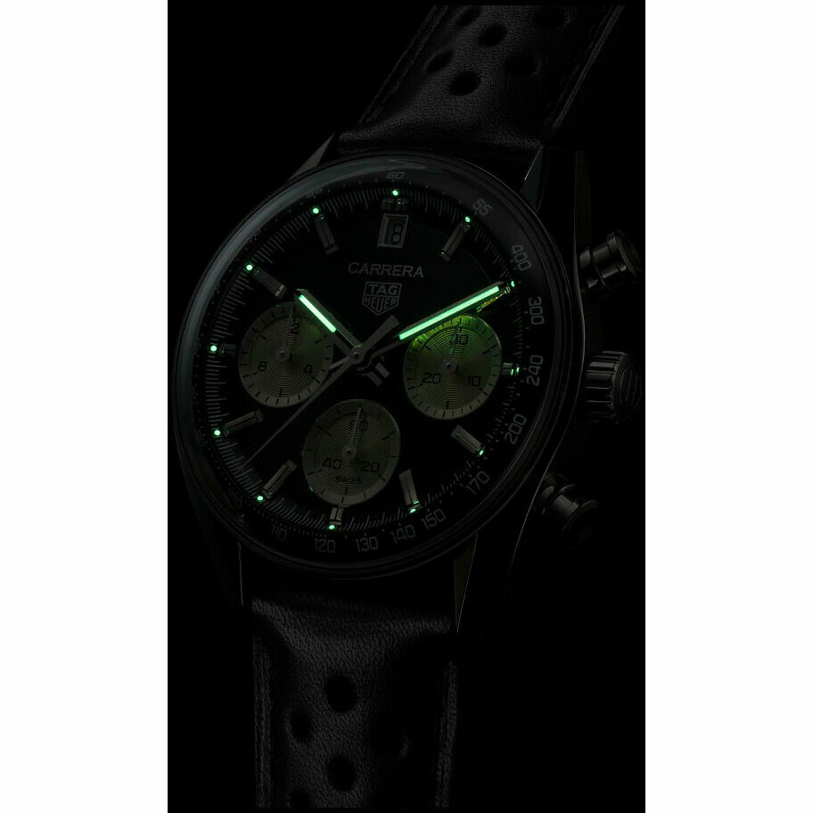 Tag Heuer Carrera chronograph Glassbox black watch