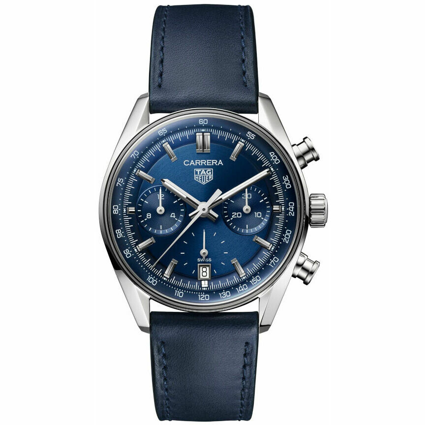 Tag Heuer Carrera chronograph Glassbox blue watch