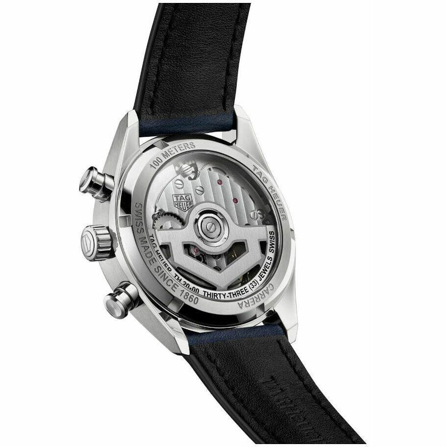 Tag Heuer Carrera chronograph Glassbox blue watch