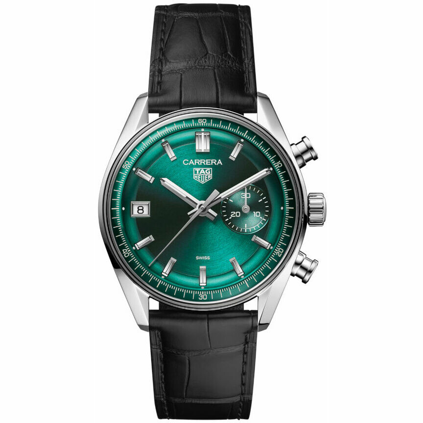 Tag Heuer Carrera Chronograph Glassbox Green Watch