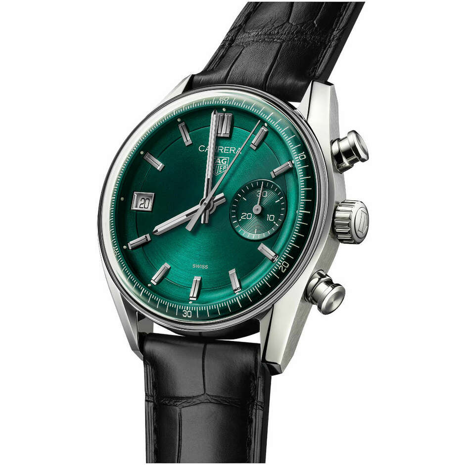 Tag Heuer Carrera Chronograph Glassbox Green Watch