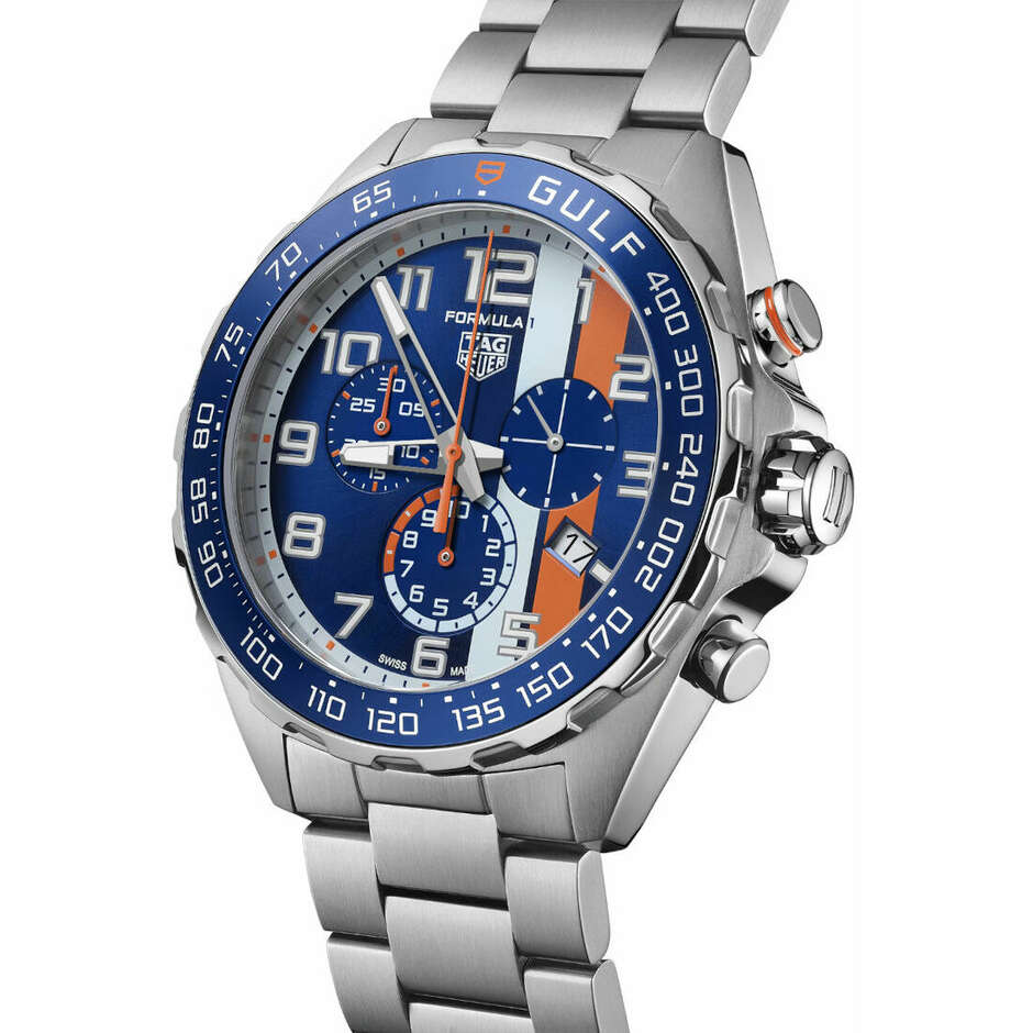 Tag Heuer Formula 1 GULF Edition quartz chronograph watch