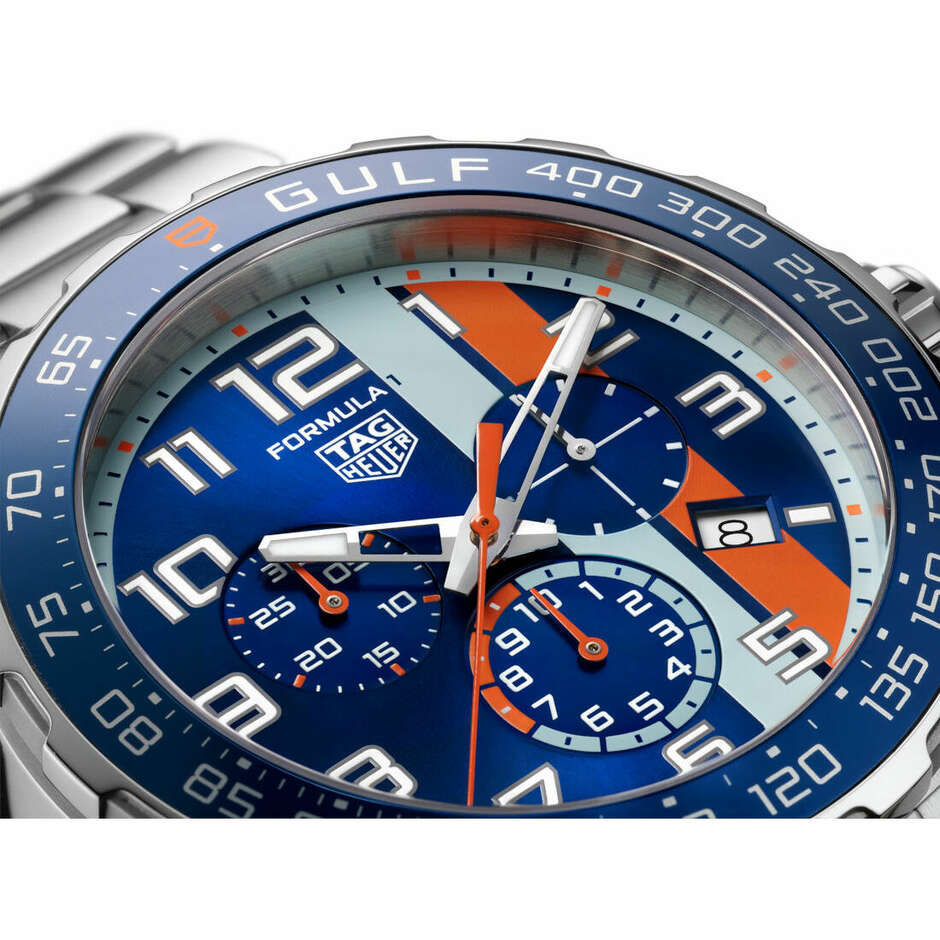 Tag Heuer Formula 1 GULF Edition quartz chronograph watch