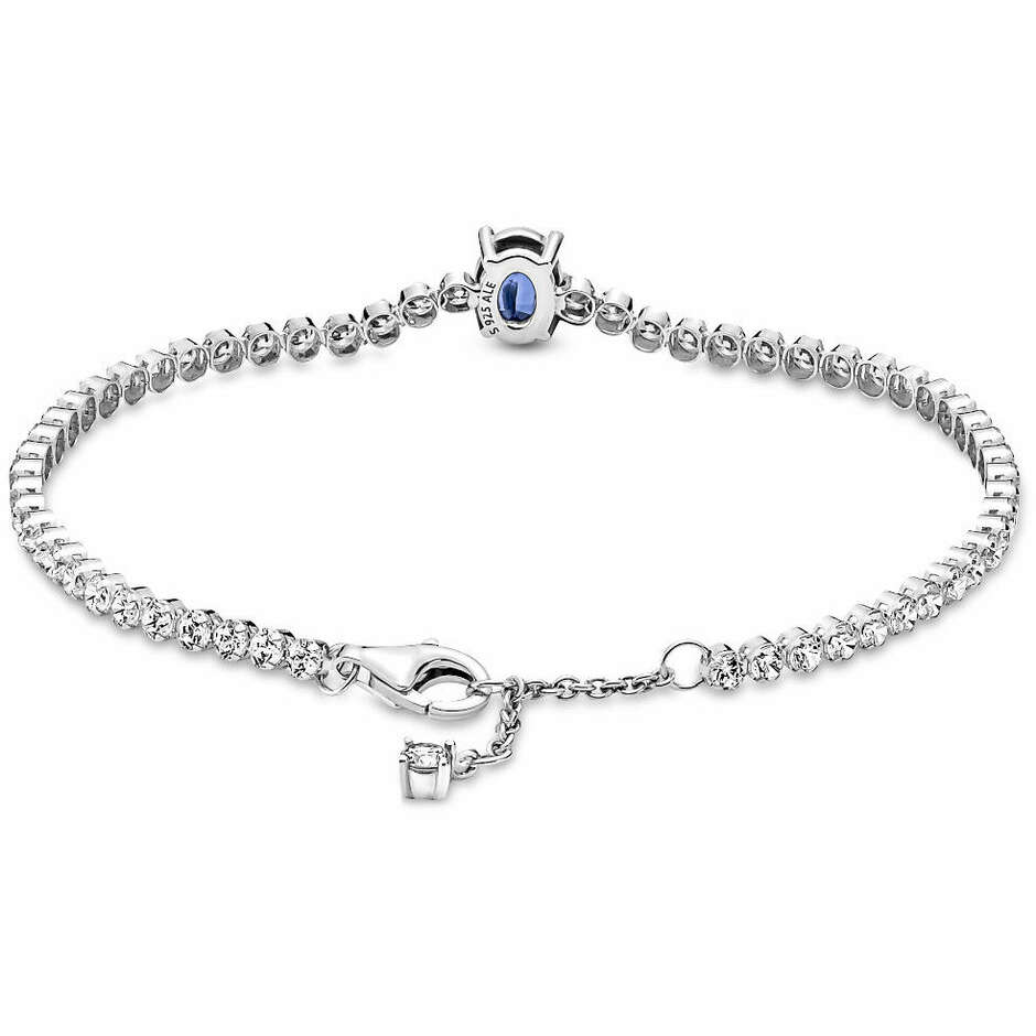 Tennis Bracelet with Blue Stone