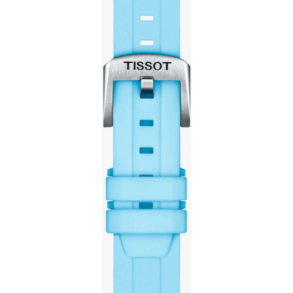 Tissot 18mm light blue silicone strap