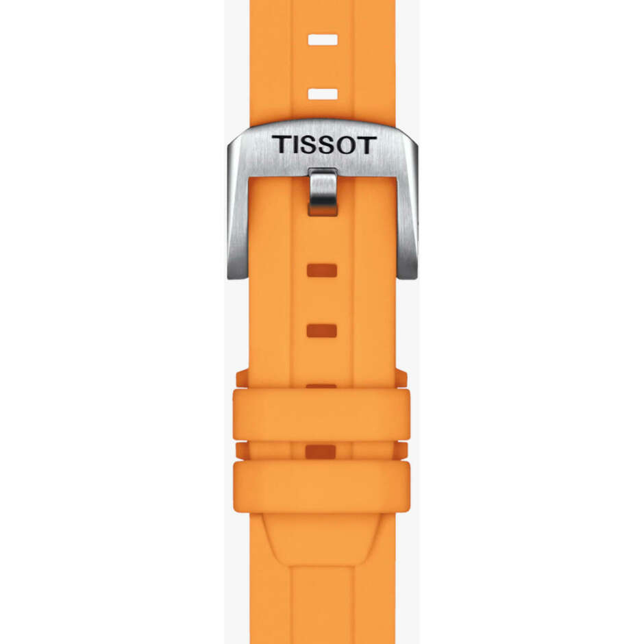 Tissot 18mm orange silicone strap