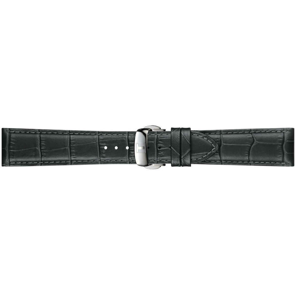 Tissot 21mm gray leather strap