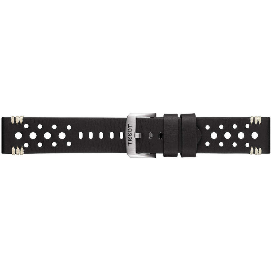 Tissot 22mm Black Leather Strap