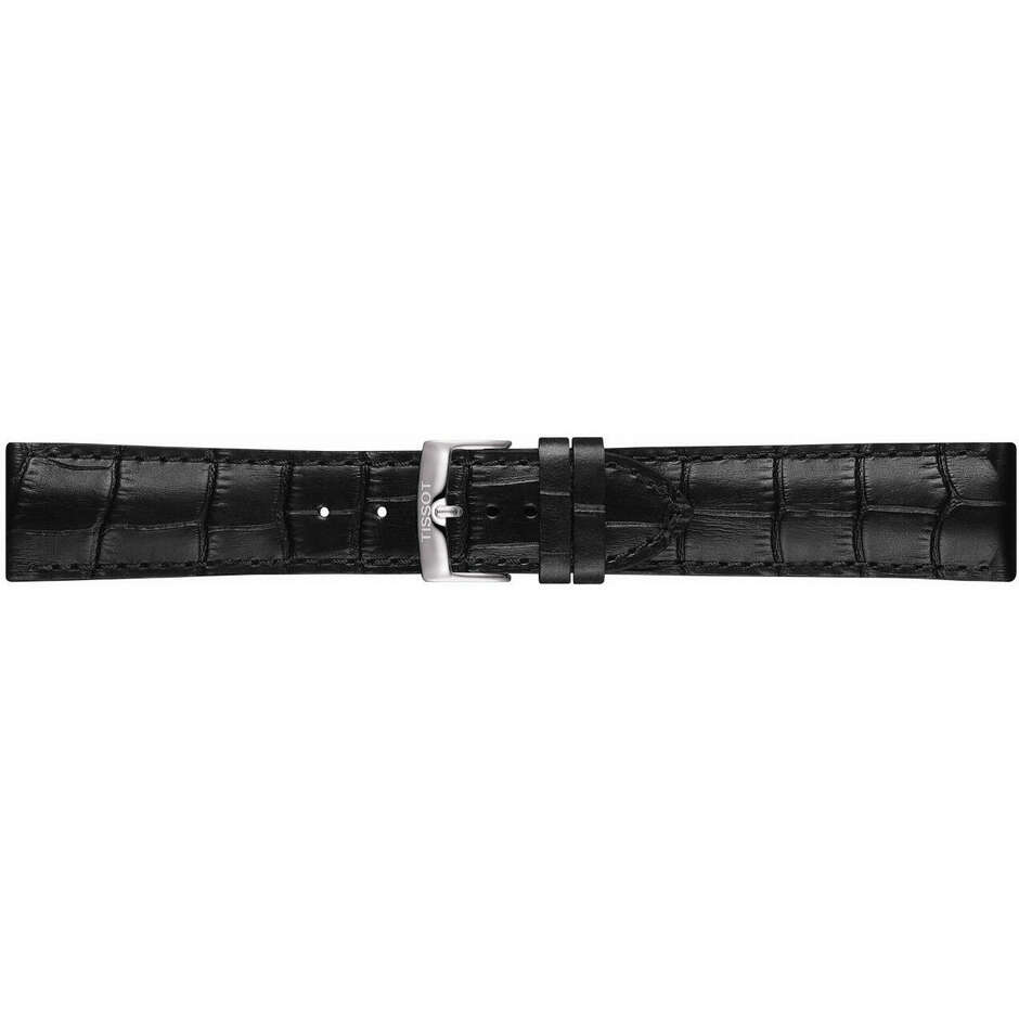 Tissot 22mm Black Leather Strap