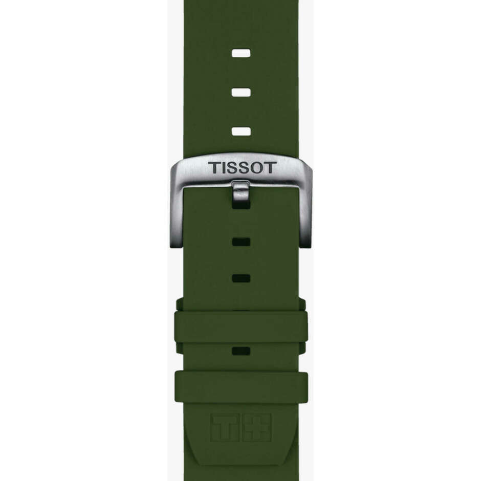 Tissot 22mm green silicone strap