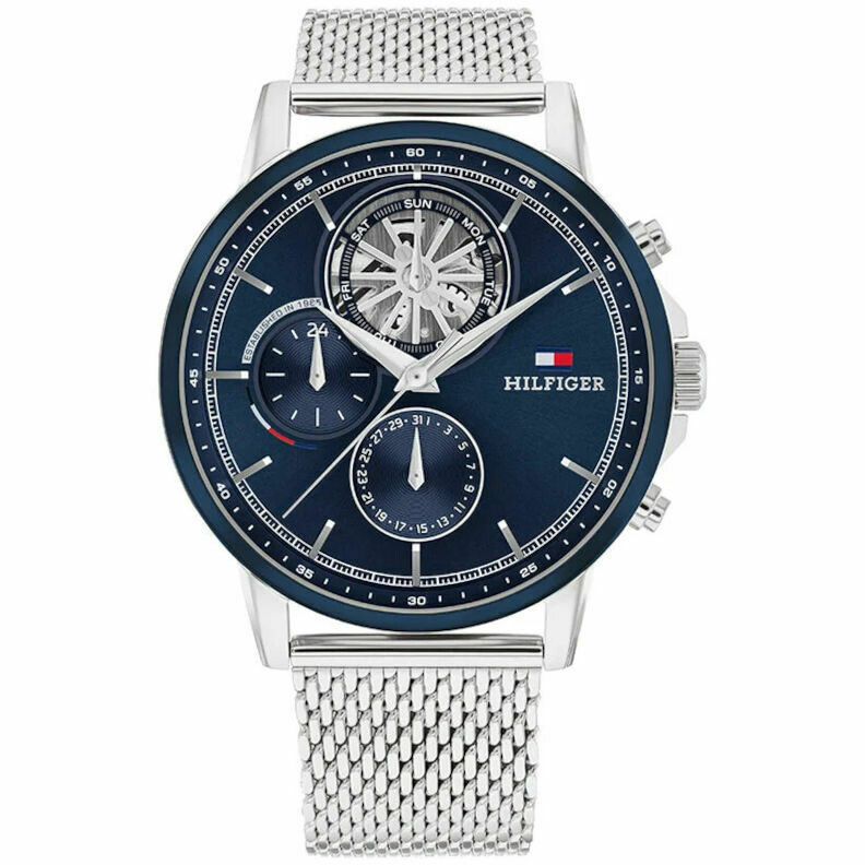 Tommy Hilfiger Multifunction Watch Blue Milanese Mesh