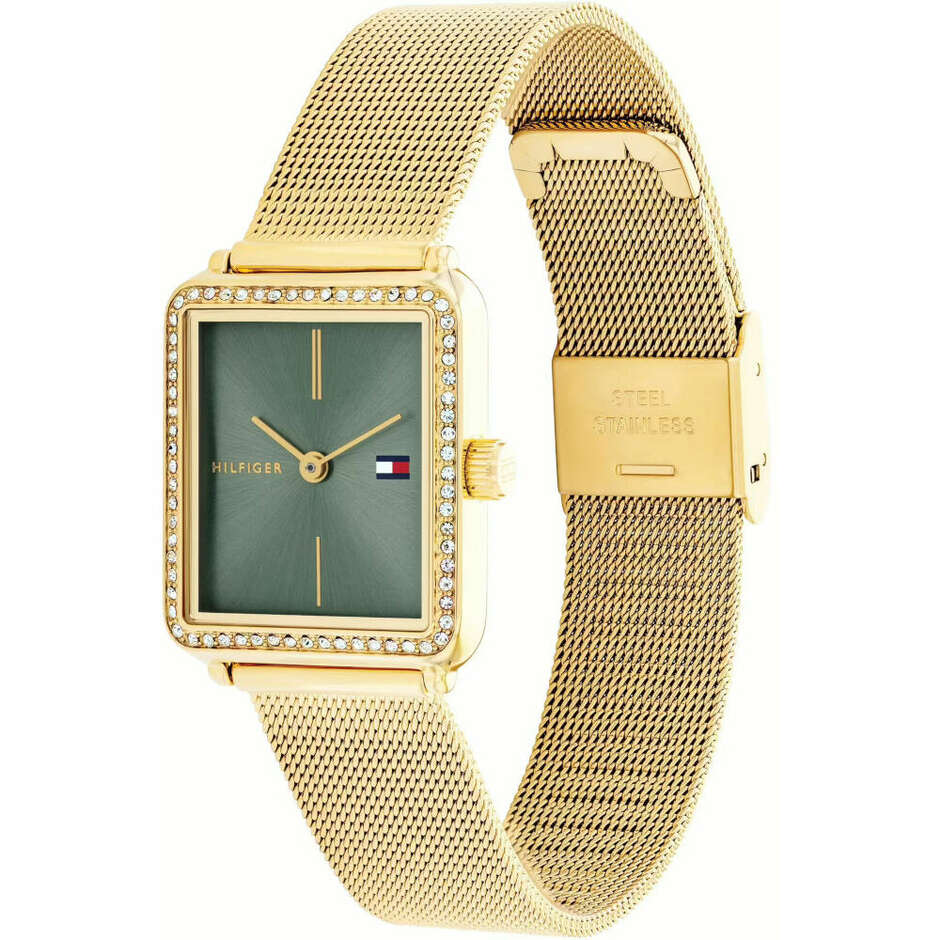 Tommy Hilfinger Rectangular Women's Watch Gold