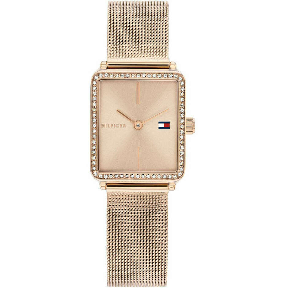Tommy Hilfinger Rectangular Women's Watch Pink
