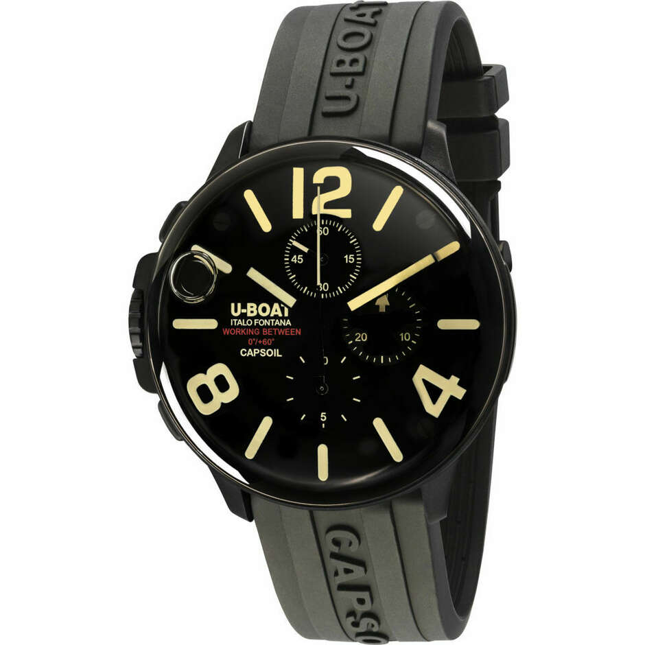 U-Boat Capsoil DLC black 45mm chronograph watch