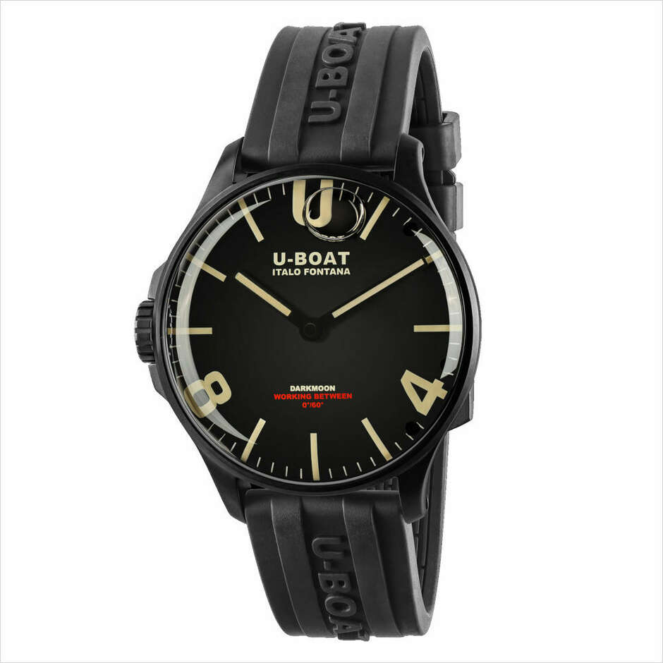 U-Boat Darkmoon black watch with 44 mm PVD case