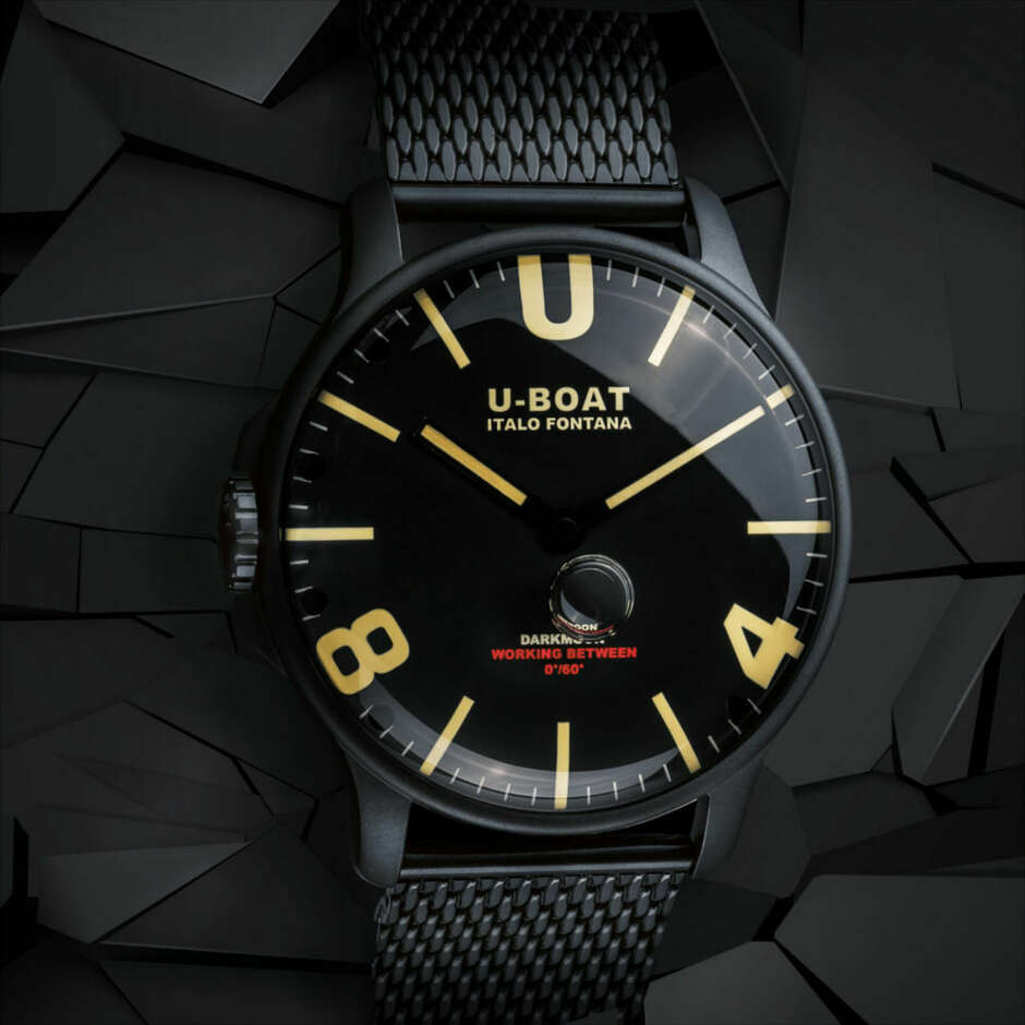 U-Boat Darkmoon black watch with 44 mm PVD case
