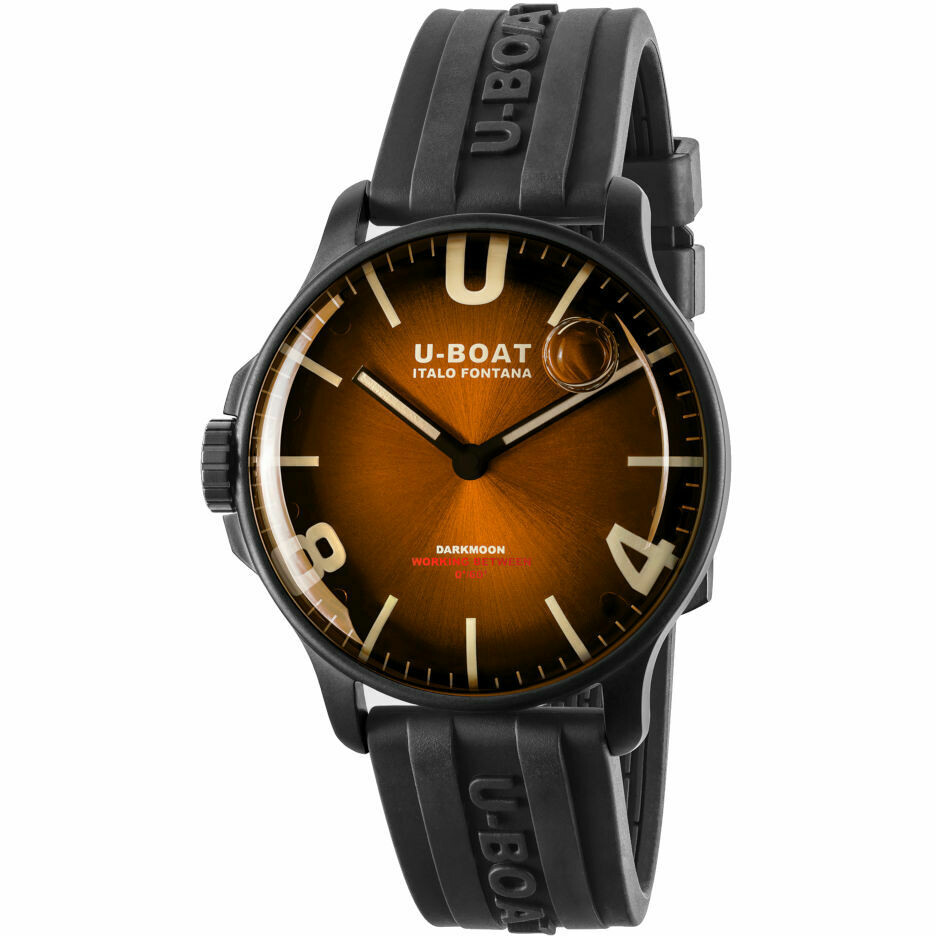 U Boat Darkmoon brown watch with 44 mm PVD case