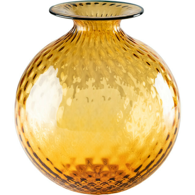 Vaso Monofiore Ballotton Ambra in vetro di murano