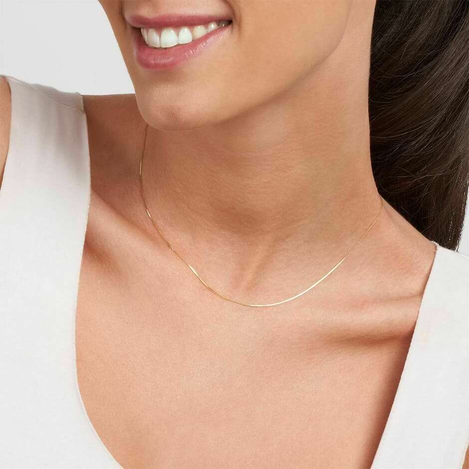 Venetian mesh necklace in yellow gold 40 cm Stroili