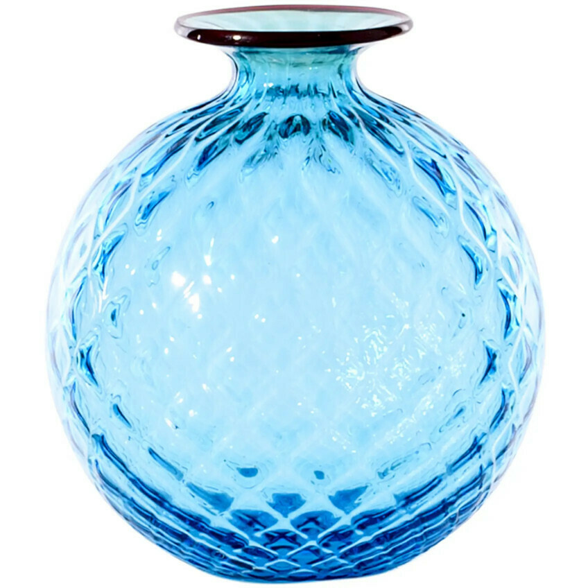 Venini Monofiori Ballotton Aquamarine Vase