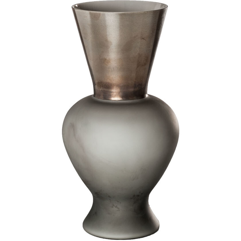 Venini Re vase in Murano glass and silver leaf