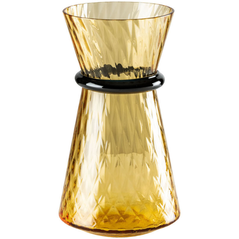 Venini Tiara vase in amber Murano glass