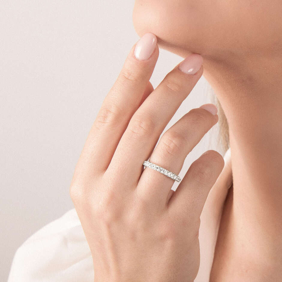 Veretta eternity Mirco Visconti in oro bianco e diamanti