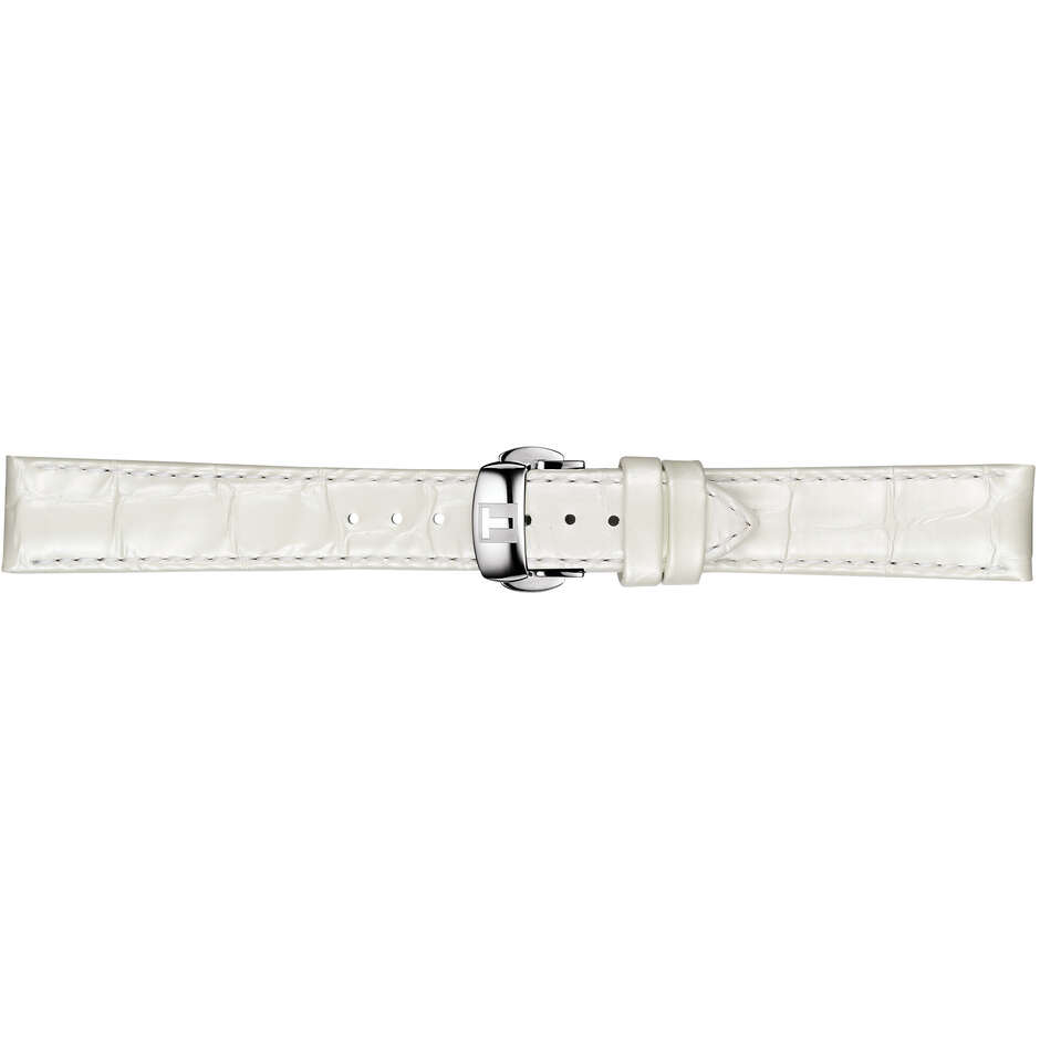 White Tissot leather strap 16mm